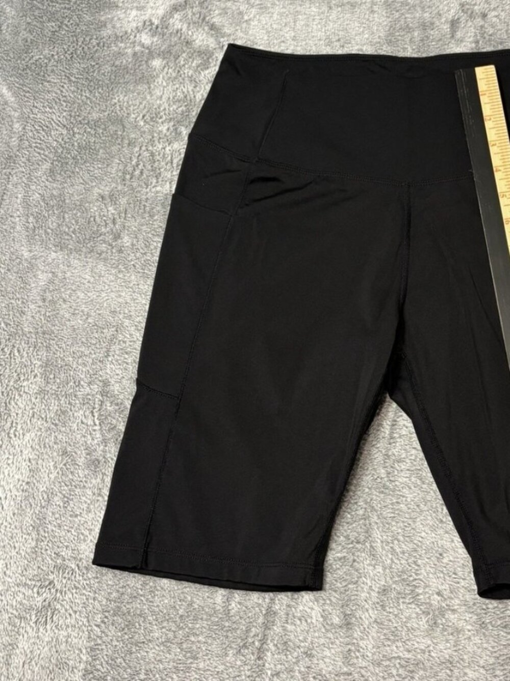 Aerie Biker Shorts Womens L Black High Rise Athletic Stretch Pocket Activewear - Picture 2 of 2
